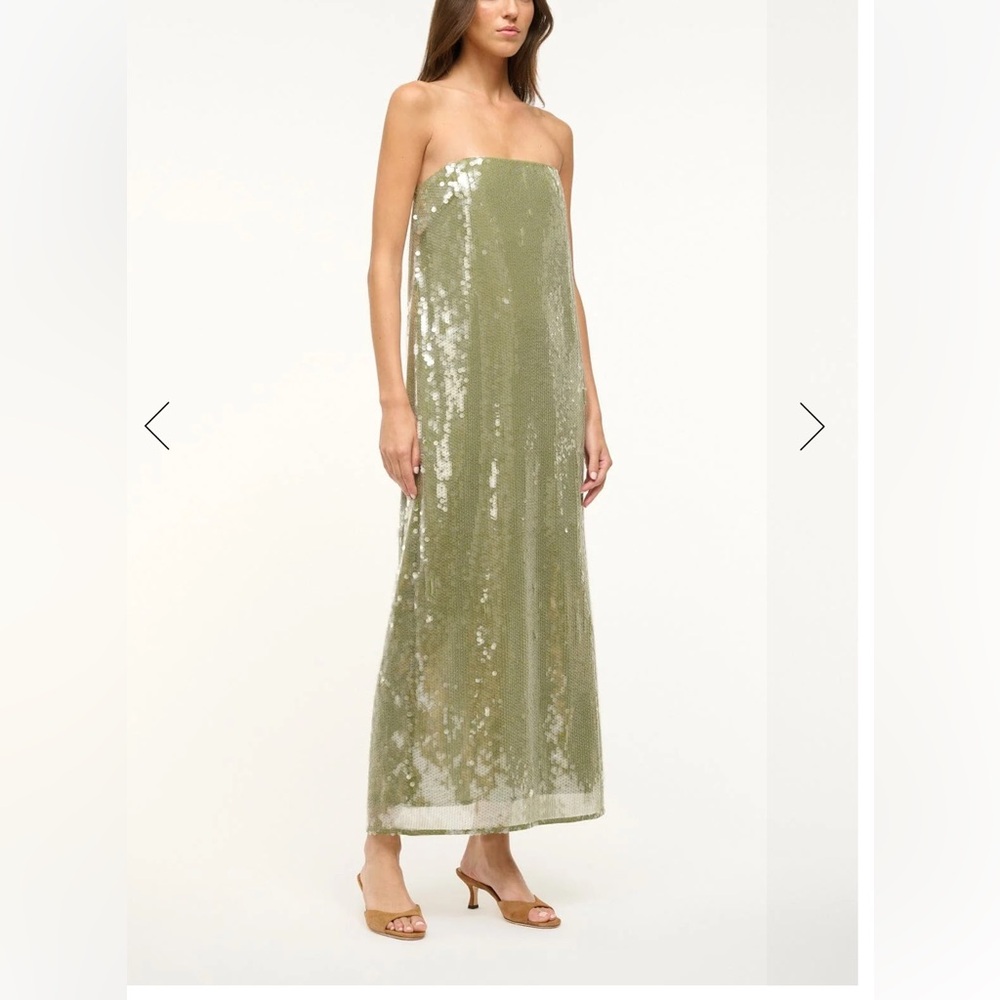STAUD CASEY DRESS GARDEN GREEN - SIZE 2 NEVER BEEN WORN - NWT